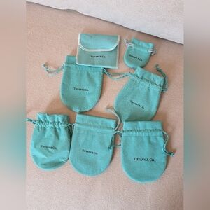 Tiffany & Co. Suede Pouch Lot Mixed Sizes Authentic Packaging